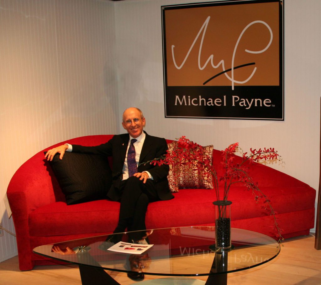 Michael Sitting on a Red Couch
